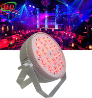 Projecteur LED Par 64 RGBWAUV 6-en-1 324W à boîtier blanc mince avec contrôle DMX512 IP33 Angle de faisceau 35° IRC 89