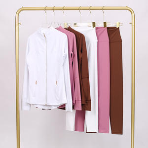 Yoga Jacket Women's Autumn Winter Buttery Soft Women Long Sleeve Gym Training Fitness Outer Wear Jackets Yoga <b>Leggings</b> Set - Product Image 2