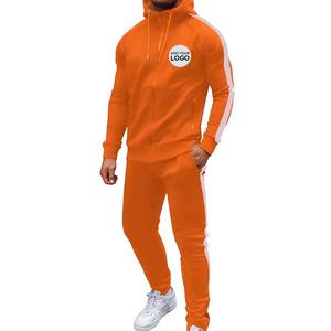 Men's Printed Solid Sweat Suits Set 2 Pcs <b>Hoodie</b> Jogger Tracksuit Size S to <b>3XL</b> - Product Image 1