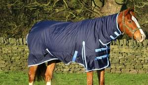 Horse Winter Navy 200g & 350g <b>Fill</b> Combo Mediumweight Heavyweight <b>Turnout</b> <b>Rug</b> - Product Image 6