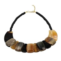 Superbe collier en corne de buffle naturel collier pendentif en corne artisanale ensembles de bijoux de mode pour accessoires pour femmes