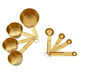 Cuchara medidora de latón para café y té, cuchara de Calidad exclusiva, tazas medidoras de diferentes tamaños para herramientas de cocina - Product Image 1