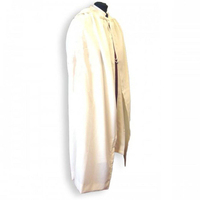 Manteau de réglementation angloise de haute qualité pour les Chevaliers Templiers, blanc et marron, avec broderie à la main de la croix, faible MOQ, OEM