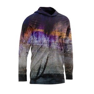 Camisa de Pesca con Capucha de Manga Larga para Hombre, Estampado Degradado, Secado Rápido, Protección Solar UPF 50, Ropa para Actividades al Aire Libre - Product Image 6