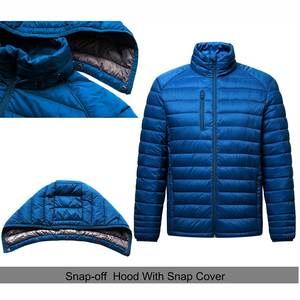 Veste matelassée imperméable pour hommes Manteau matelassé d'hiver à bulles rembourré en polyester vert Veste matelassée pour l'extérieur pour hommes - Product Image 2