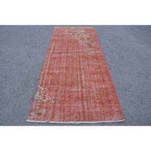 Classic Red Vintage Turkish <b>Rug</b> 9x12 Large Area Kilim Style 10mm <b>Thickness</b> Wool Latex Backing Patchwork Pattern for Hallway Room - Product Image 1