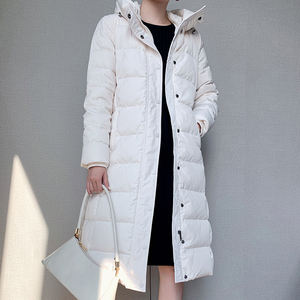 ผู้ผลิตเสื้อโค้ทกันหนาวคุณภาพสูง เสื้อแจ็คเก็ตพัฟเฟอร์แบบมีฮู้ดยาวสำหรับผู้หญิง รับผลิตตามแบบ - Product Image 4