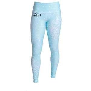 ชุดออกกำลังกายผู้หญิงคุณภาพสูง เสื้อผ้ากีฬาไร้ตะเข็บ กางเกงเลกกิ้งพิมพ์ลาย ออกแบบเรียบง่ายสำหรับฟิตเนสและโยคะ - Product Image 1