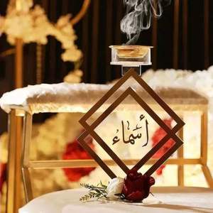 Nuevo diseño árabe indio hecho personalizado lujoso religioso ecológico madera hogar fragancia Mubkhar Bakhoor quemador - Product Image 3