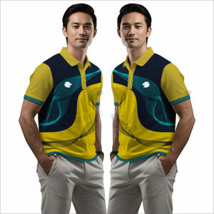 Chemises polo pour hommes de haute qualité, impression par sublimation, légères, coupe ajustée - Product Image 3