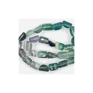 Cuentas de pepitas facetadas de fluorita múltiple de 12-15mm de tamaño de hebra de 17 pulgadas de alta calidad para fabricación de joyas, precio al por mayor - Product Image 3