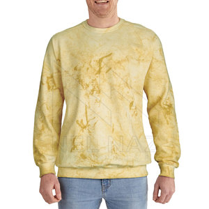 2023 Hot Design Sweat-shirt en coton pour hommes avec col rond OEM Custom Made Plain Dyed Acid Wash pour l'hiver - Product Image 3