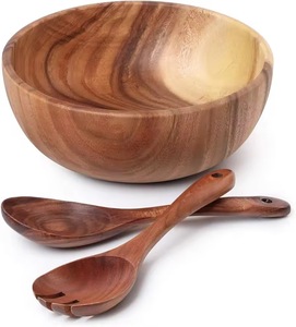 Bol en bois décoratif avec agate intégrée, parfait pour servir ou exposer - Product Image 2