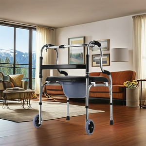 Déambulateur à 4 pieds pour <span class=keywords><strong>personnes</strong></span> âgées, dispositif d'assistance mobile pour <span class=keywords><strong>personnes</strong></span> âgées <span class=keywords><strong>handicapées</strong></span>, aide à la marche, rééducation, fournitures <span class=keywords><strong>de</strong></span> thérapie - Product Image 5