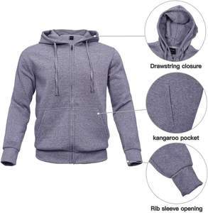 ชุดวอร์มผู้ชายแบบมีฮู้ดผ้าฝ้ายฟลีซสำหรับฤดูหนาวขายส่ง |   บริการโลโก้แบบกำหนดเอง OEM ODM |   ชุดวิ่งออกกำลังกายคุณภาพสูง - Product Image 3