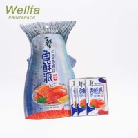 Papier d'aluminium de qualité alimentaire imprimé sur mesure forme unique poisson congelé saumon cuit sac de pochette d'emballage