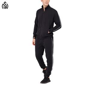 Survêtement Respirant 100% Coton pour Homme Marque Privée Ensembles à Fermeture Éclair Style Solide avec Logo Personnalisé Produit Tendance Haut de Gamme - Product Image 1