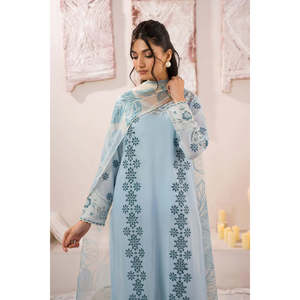 Ensemble de costume brodé 3 pièces pour femme IZNIK avec dupatta et pantalon imprimés Monark - BIC-3739 - Product Image 4