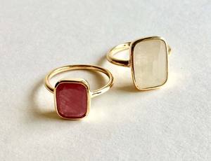 Nouvelle tendance 9x12mm Labradorite bague à facettes en argent Sterling 925 plaqué or lunette ensemble bague bijoux pour cadeau de fête des mères - Product Image 3