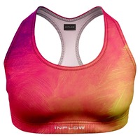 Soutien-gorge de sport sans couture en Spandex/Nylon à sublimation personnalisée, maintien élevé, pour femmes grandes tailles, rembourré, pour fitness, yoga, course à pied et entraînement