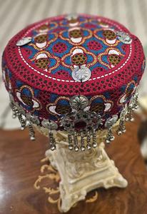 Barrette à cheveux traditionnelle afghane, broderie florale faite à la main, accessoires de cheveux ethniques vintage en tissu, vente en gros - Product Image 5