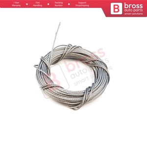 สายเคเบิลซ่อมชุดมอเตอร์กระจกหน้าต่างรถยนต์ BWR5474-1  ลวดสลิงเหล็ก 7x7 เส้นผ่านศูนย์กลาง: 1.7 มม. ความยาว: 10 เมตร - Product Image 3