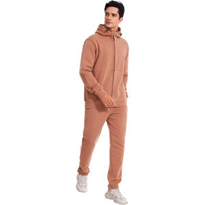 Ensemble de survêtement d'hiver pour hommes grande taille 2025, logo personnalisé, motif uni, polyester écologique, respirant, décontracté, design 2 en 1, polaire - Product Image 2