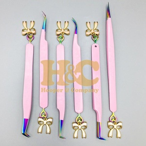 <b>Top</b> Quality Tweezers Professional Eyelash Tweezers for Eyelash Extension Stainless Steel Durable Heart Style mink - Product Image 1