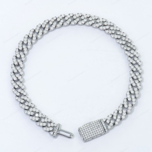 6มม. 7นิ้ว Moissanite Miami cuban สร้อยข้อมือผู้ชายเย็น925ทึบเครื่องประดับฮิปฮอปเครื่องประดับงานปาร์ตี้ที่มีคุณภาพสูง - Product Image 1