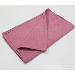 ผ้าเช็ดครัวลายวาฟเฟิลสีพื้นใหม่จากอินเดีย ผลิตจากผ้าฝ้าย สำหรับใช้ในครัว - Product Image 5