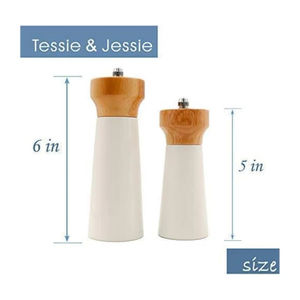 Pot à épices Outils à épices pour herbes Dernière salière et poivrière en bois Fabriqué avec des pattes Salière et poivrière pour fournitures de cuisine - Product Image 2