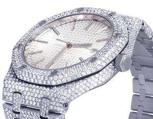 Reloj de Lujo para Hombre con Correa de Cristal de Diamante Moissanite, Acero Inoxidable, Completamente Cubierto de Piedras, Estilo Hip Hop, Colección de Joyería al por Mayor - Product Image 6