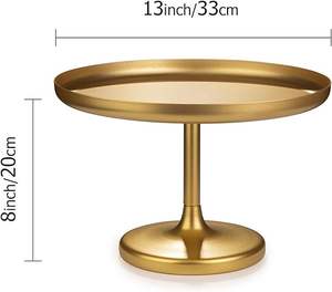 Présentoir à gâteaux minimaliste Support doré Présentoir de nourriture d'hôtel personnalisé Dessert de style haut de gamme de luxe de haute qualité - Product Image 6