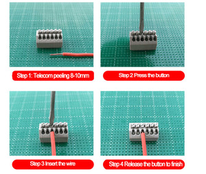 Bloque de terminales PCB DG250 KF250 de 3.5mm, conector de botón a presión sin tornillos, bloque de terminales de color para fuente de alimentación de controlador LED - Product Image 4