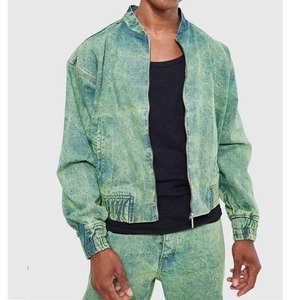 Logo personnalisé Veste en jean Vêtements de rue Veste en jean oversize de haute qualité délavée à l'acide pour hommes - Product Image 4