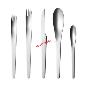 Set Of Five Metal <b>Cutlery</b> Superior Quality Handmade Flatware <b>Black</b> <b>And</b> <b>Gold</b> Finished Designer <b>Cutlery</b> - Product Image 2