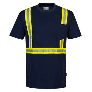 Camiseta de Manga Corta de Alta Visibilidad, Reflectante, de Seguridad, Ropa de Trabajo de Seguridad, Fabricante y Proveedor Mayorista OEM - Product Image 1