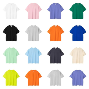 T-shirt uni et tissé T-shirt à manches courtes en polyester lourd vintage surdimensionné avec impression délavée pour hommes, vente en gros de logo personnalisé - Product Image 3