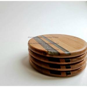 Sous-verres personnalisés en bois et résine séchant résistant à la chaleur par STAR CRAFTS INDIA - Product Image 6