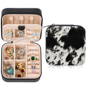 เคสเครื่องประดับหนังวัวสำหรับผู้หญิงดีไซน์ตามสั่งพร้อมซิปที่ทันสมัย - Product Image 2