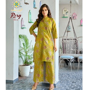 Premium Quality Long Straight <b>Kurti</b> for Ladies With Traditional Prints and Stylish Neck Pattern Available at Best Prices - Product Image 1