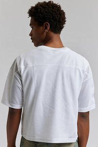 Tùy Chỉnh In Số Crop Top Người Đàn Ông Lưới Bóng Đá Jersey Ngắn Tay Áo Thăng Hoa T Áo Sơ Mi Lụa Màn Hình Thể Thao Thoáng Khí Áo Thun - Product Image 2