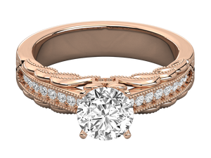 Women's 2-Carat Ring Lab Grown VS D Round Diamond Engagement Ring in 14K White Gold Four Prong Setting IGI Certified Ring - Product Image 4