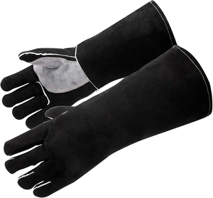 Gants de soudage d'hiver robustes pour hommes Gants de sécurité en cuir de vache fendu Doublure en coton résistants aux coupures et antidérapants résistants à la chaleur pour - Product Image 2