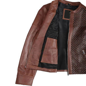 Veste en cuir vintage noire pour homme, style hiver, fermeture éclair, polyester/coton, lavage vintage - Pakistan - Product Image 5