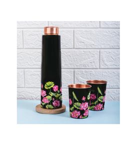 Botella de agua de cobre de diseño simple Botella de agua impresa esmaltada más vendida para oficina y escuelas - Product Image 4