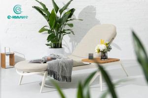 Nordico semplice in alluminio Chaise Lounge sedia impermeabile in tessuto lettino <span class=keywords><strong>per</strong></span> Patio cortile parco Hotel <span class=keywords><strong>spiaggia</strong></span> a bordo piscina - Product Image 3