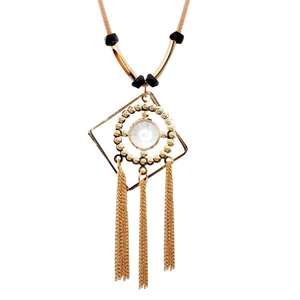 Collier pendentif mode Urthn 1107726B pierre de verre avec placage à l'or rose - Product Image 1