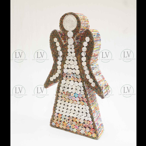 Bon prix papier recyclé coloré ange décoration de la maison cadeau de vacances fait à la main par des artisans au Vietnam - Product Image 3