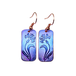 October February 14 Hammered Gold Patina Sterling Trendy winter silver earrings Long Black Flapper Dress Women Jewelry for Girls - Product Image 3